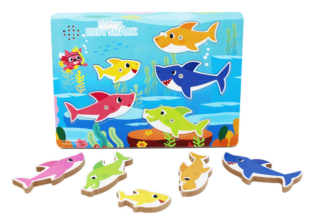 Pinkfong Baby Shark Chunky Wood Sound Puzzle - Plays Baby Shark Song
