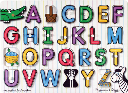 See-Inside Alphabet Wooden Peg Puzzle (26 pcs)