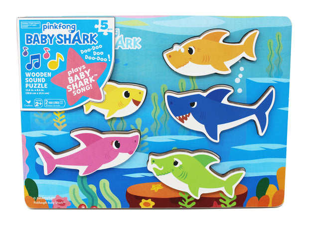 Pinkfong Baby Shark Chunky Wood Sound Puzzle - Plays Baby Shark Song