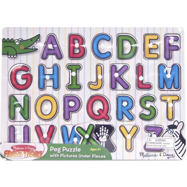 See-Inside Alphabet Wooden Peg Puzzle (26 pcs)