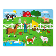 Old MacDonald's Farm Sound Puzzle (Musical Wooden Peg Puzzle, 8 Pieces)