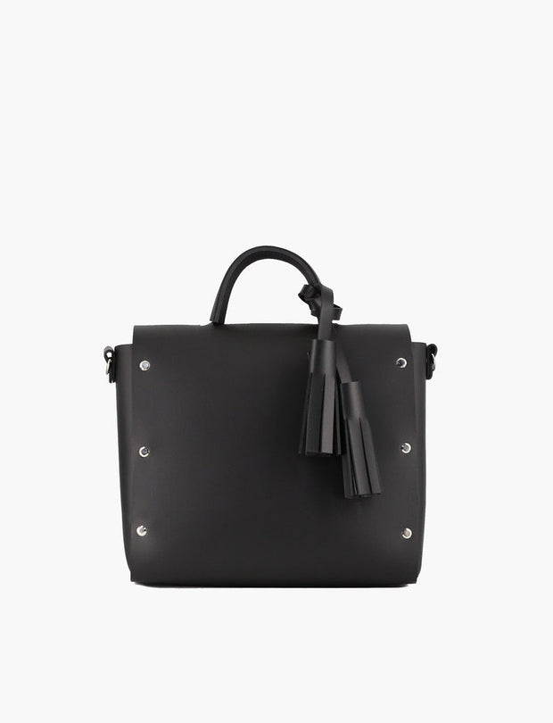 Handmade Leather Black Handbag
