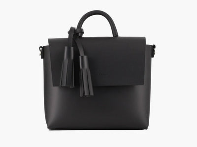 Handmade Leather Black Handbag
