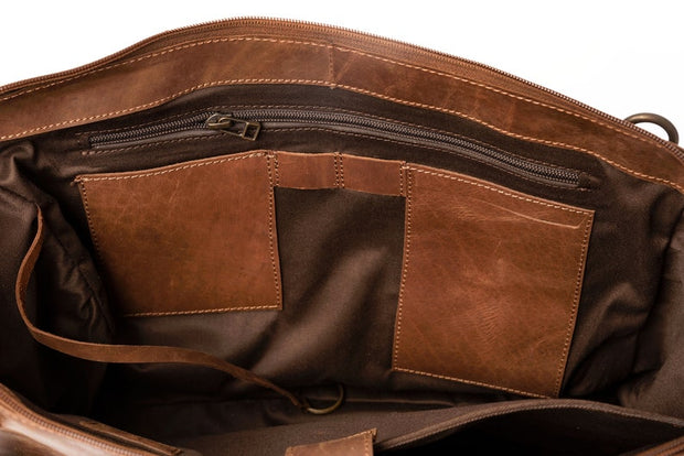 Brown Leather Personalized Handbag