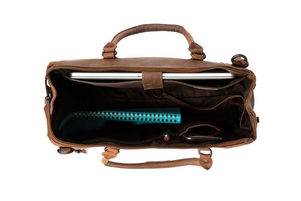 Brown Leather Personalized Handbag