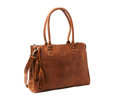 Brown Leather Personalized Handbag